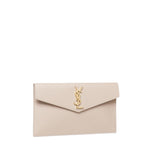 Pochette Uptown in pelle goffrata grain de poudre<BR/> 565739 1GF0J2721 SAINT LAURENT 