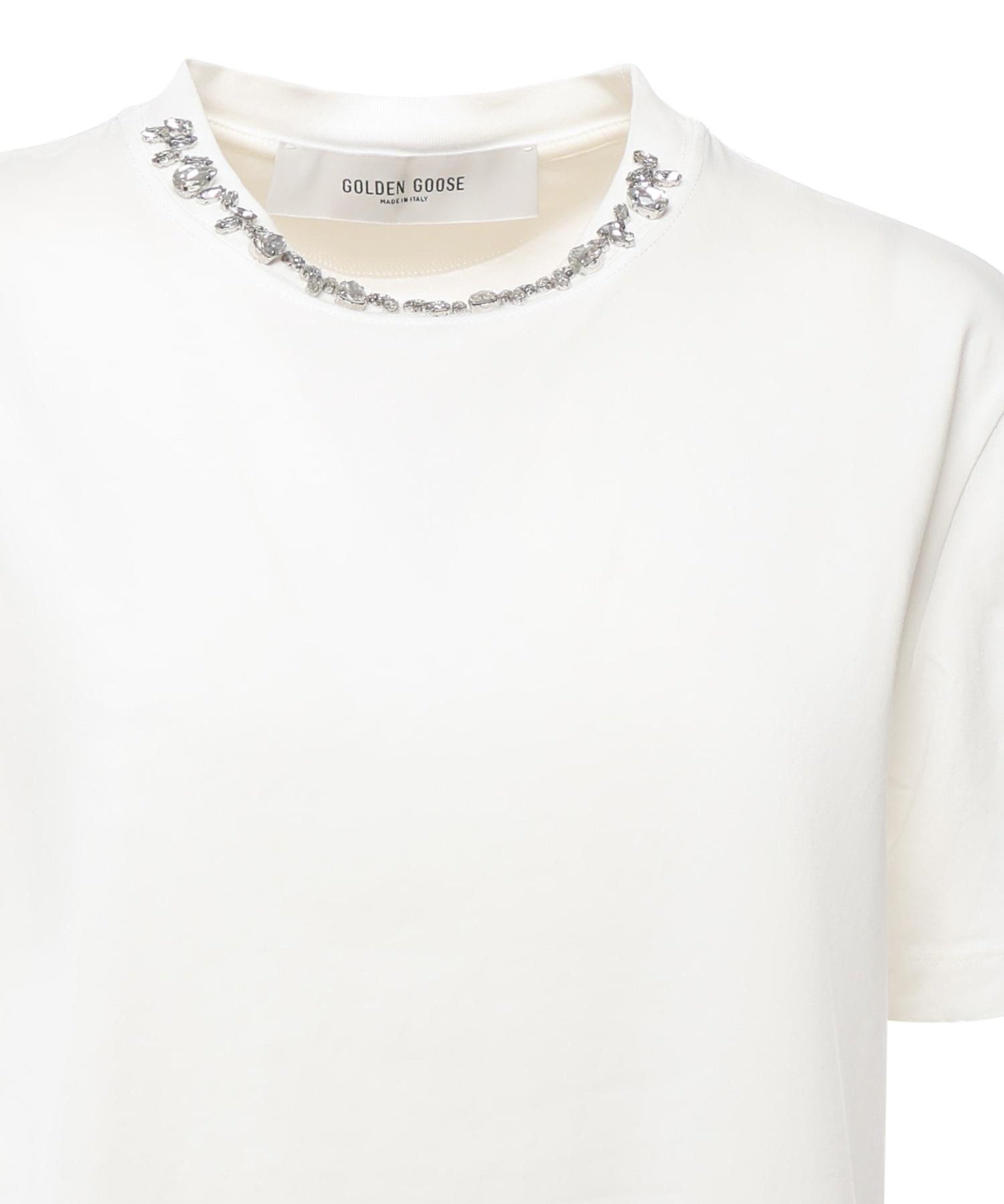 T-shirt con cristalli GWP01220 P00067310363 GOLDEN GOOSE 