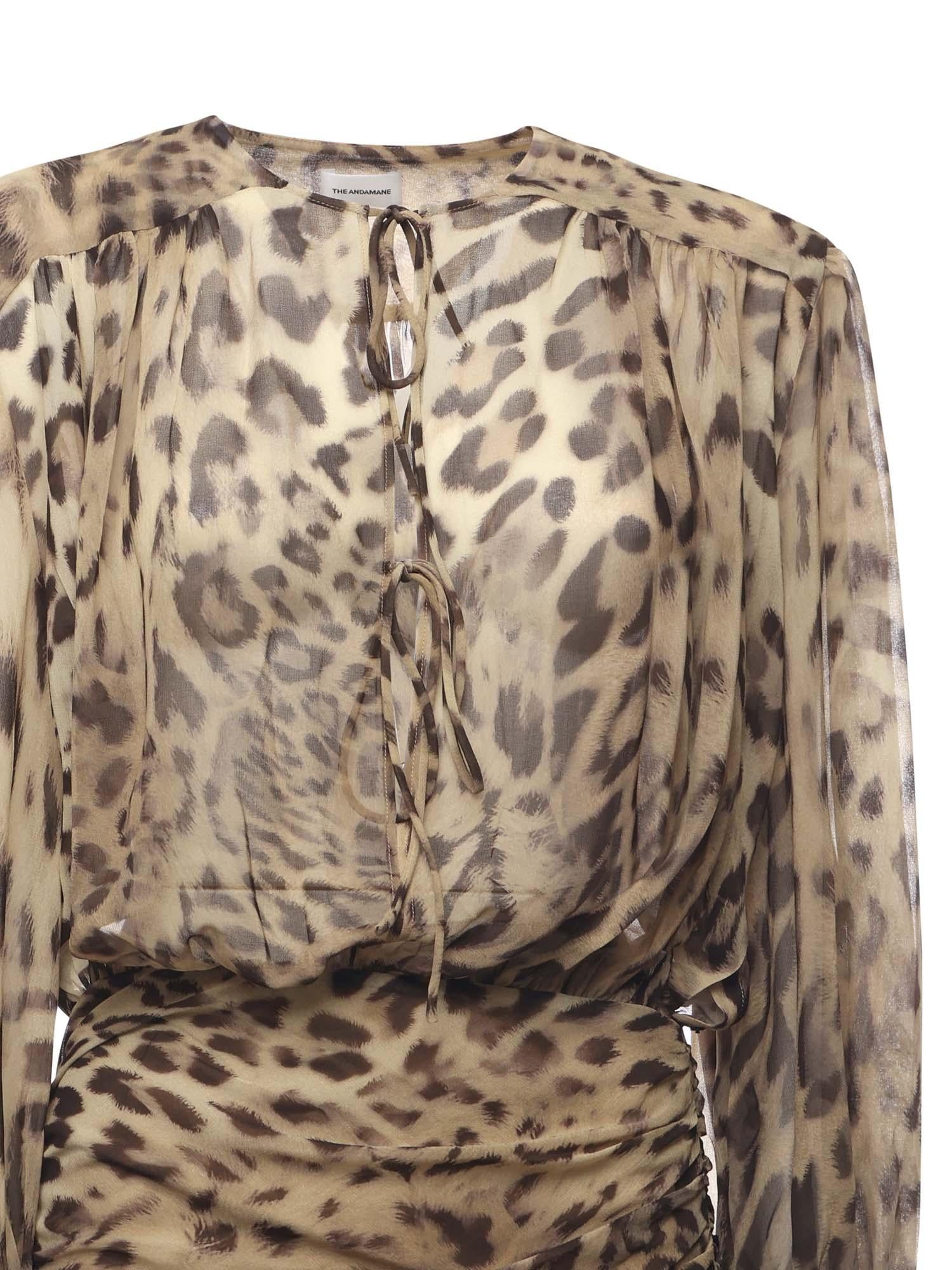 Mini abito Yulia T180155B TNP255ANIMALIER THE ANDAMANE 