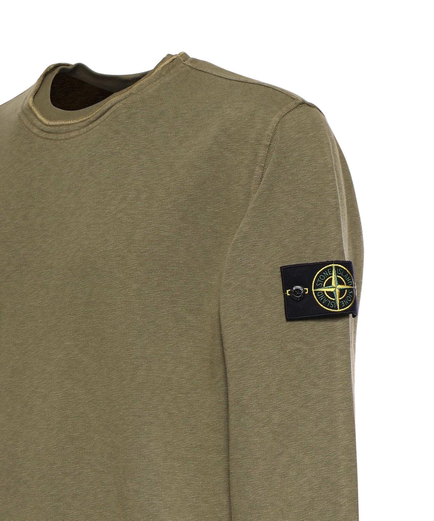 Felpa in cotone malfilé con logo L1S156100034 S0060V015G STONE ISLAND 
