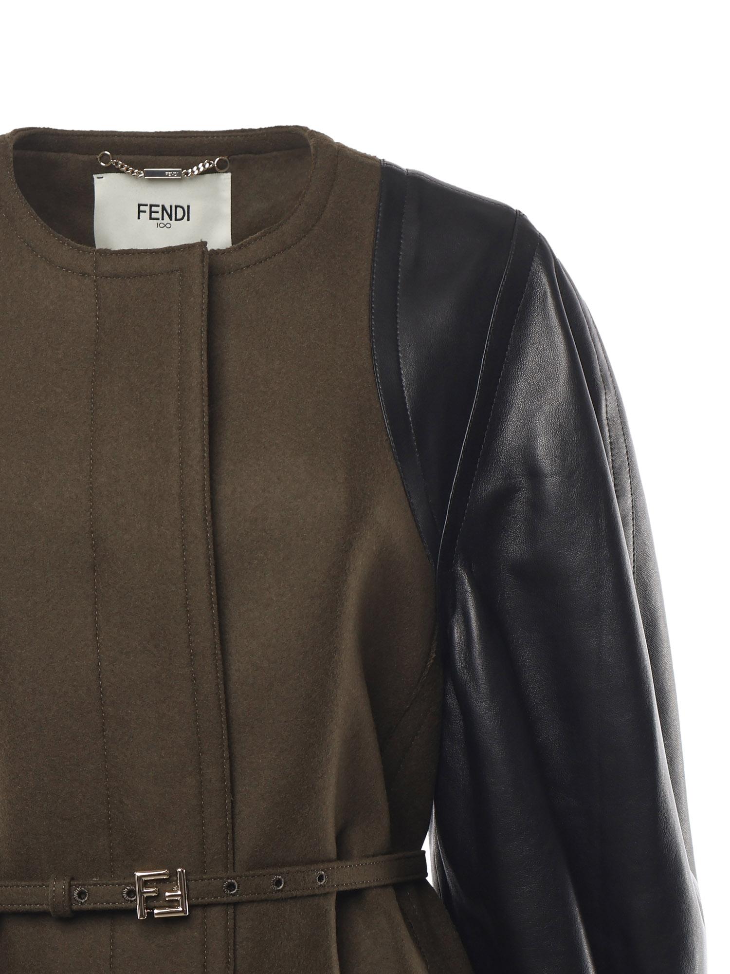 Cappotto midi in lana FF6150 AJ0KF1T6G FENDI 