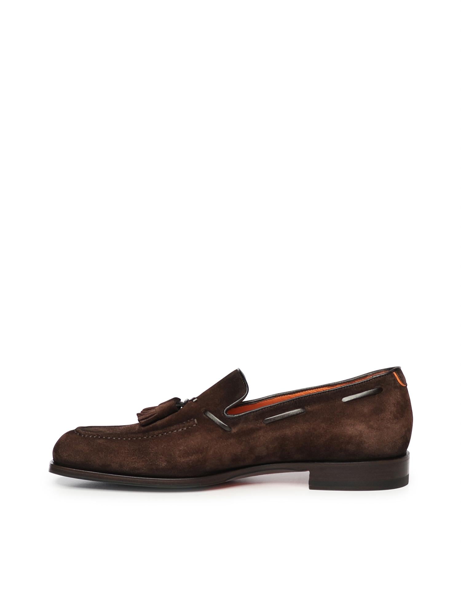 Mocassino con nappine in pelle e suede MCBD19176BJ1G EIPT50 SANTONI 