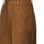 Pantaloni in pelle effetto velluto a coste 288726  MAGDA BUTRYM 