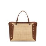 Tote bag in rafia con borchie JC4276PP0MKW1 10A LOVE MOSCHINO 