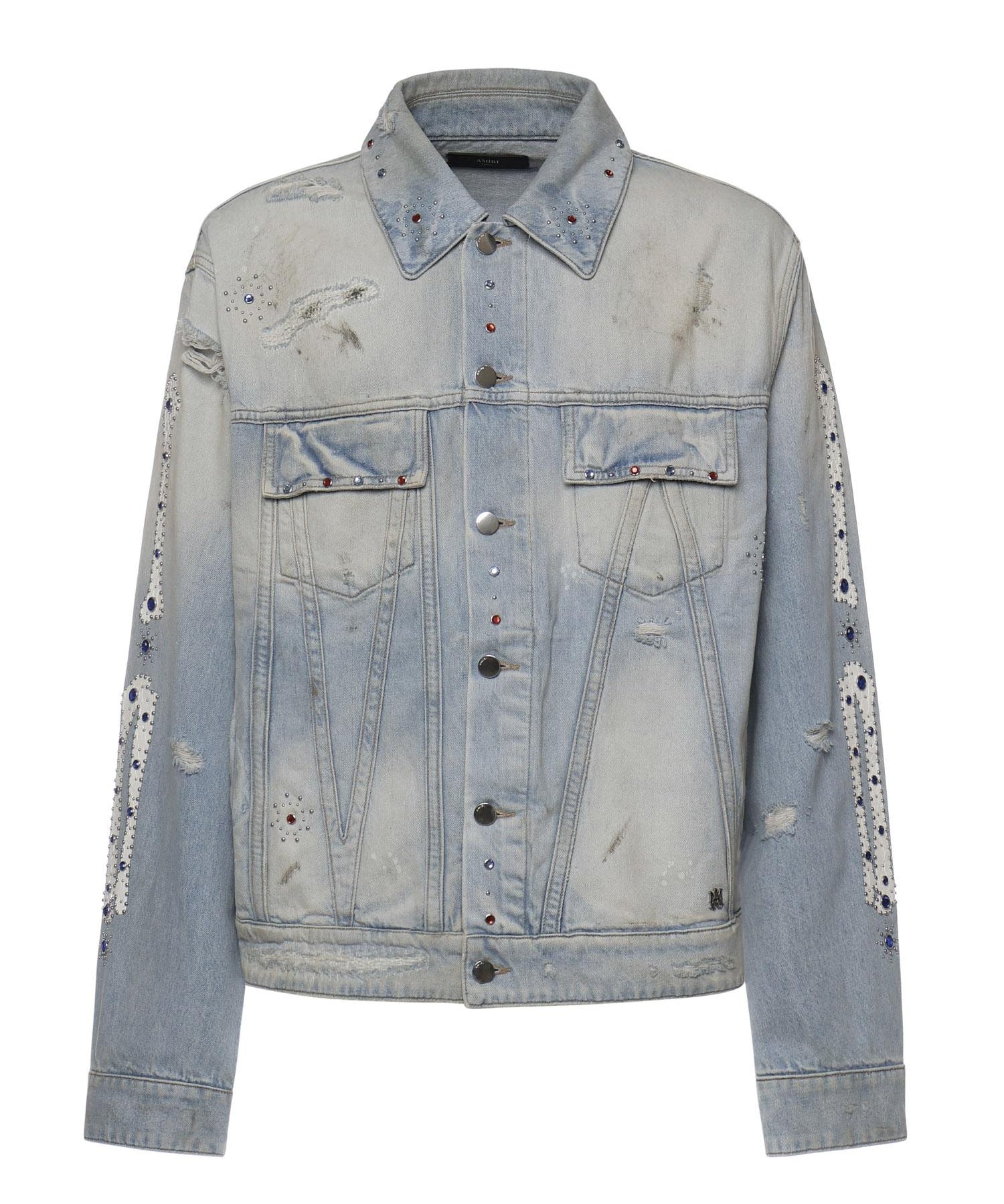 Giacca in denim con borchie AMOUJA1036 543 AMIRI 