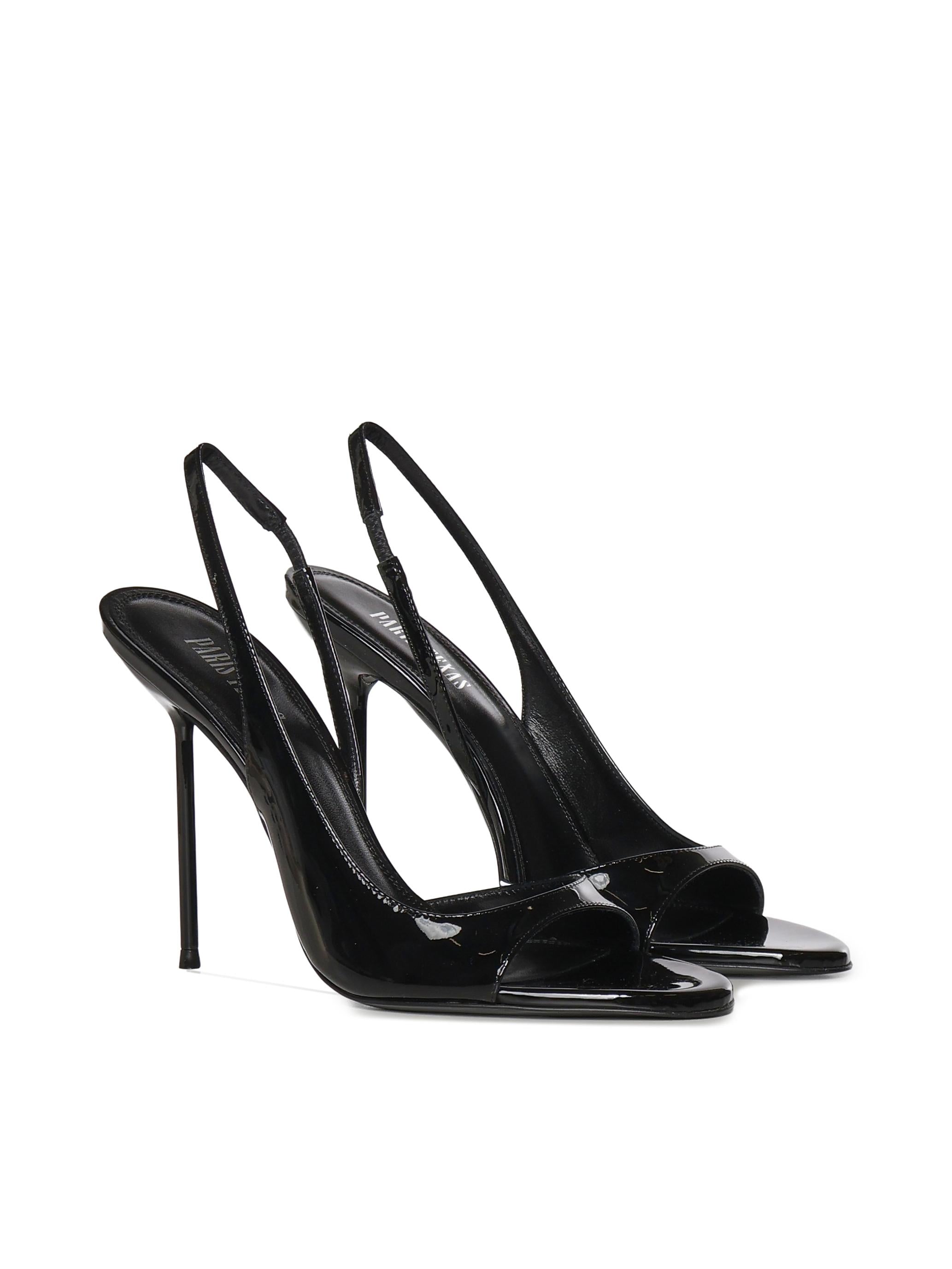 Slingback Lidia in vernice PX1950 XVN01PATENT BLACK PARIS TEXAS 