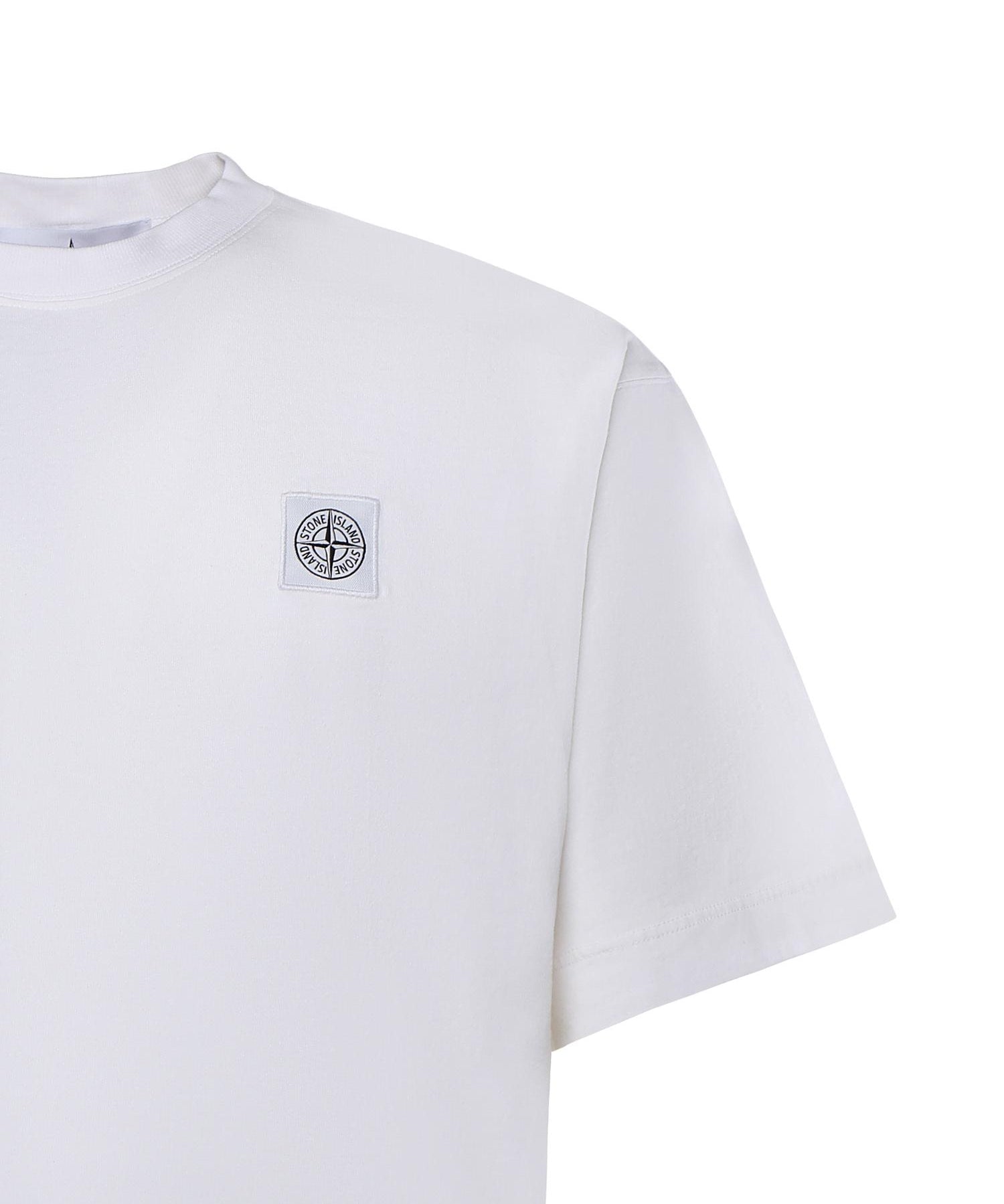 T-shirt con patch Compass in jersey di cotone L1S152100030 S0115V0001 STONE ISLAND 