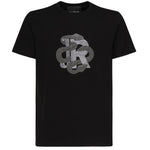 T-shirt con logo strass RMP25481TS BLACK JOHN RICHMOND 