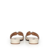 Sandali flat Holly in pelle 755Z10VK OFF WHITE BIBI LOU 