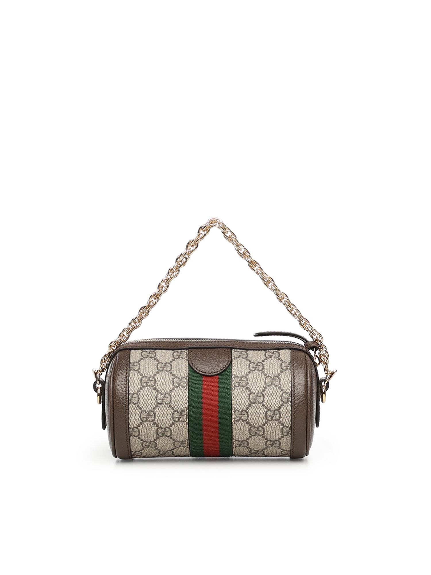 Borsa a cilindro Ophidia mini in tessuto GG 795208 96IWG8745 GUCCI 