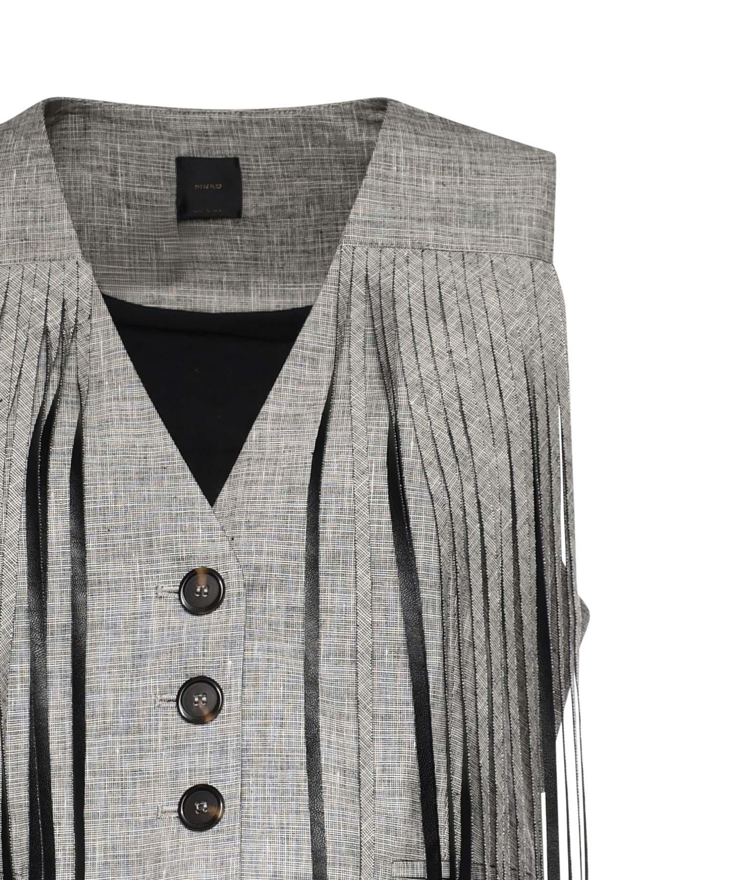 Gilet con frange 106965 A3ASZZ2 PINKO 
