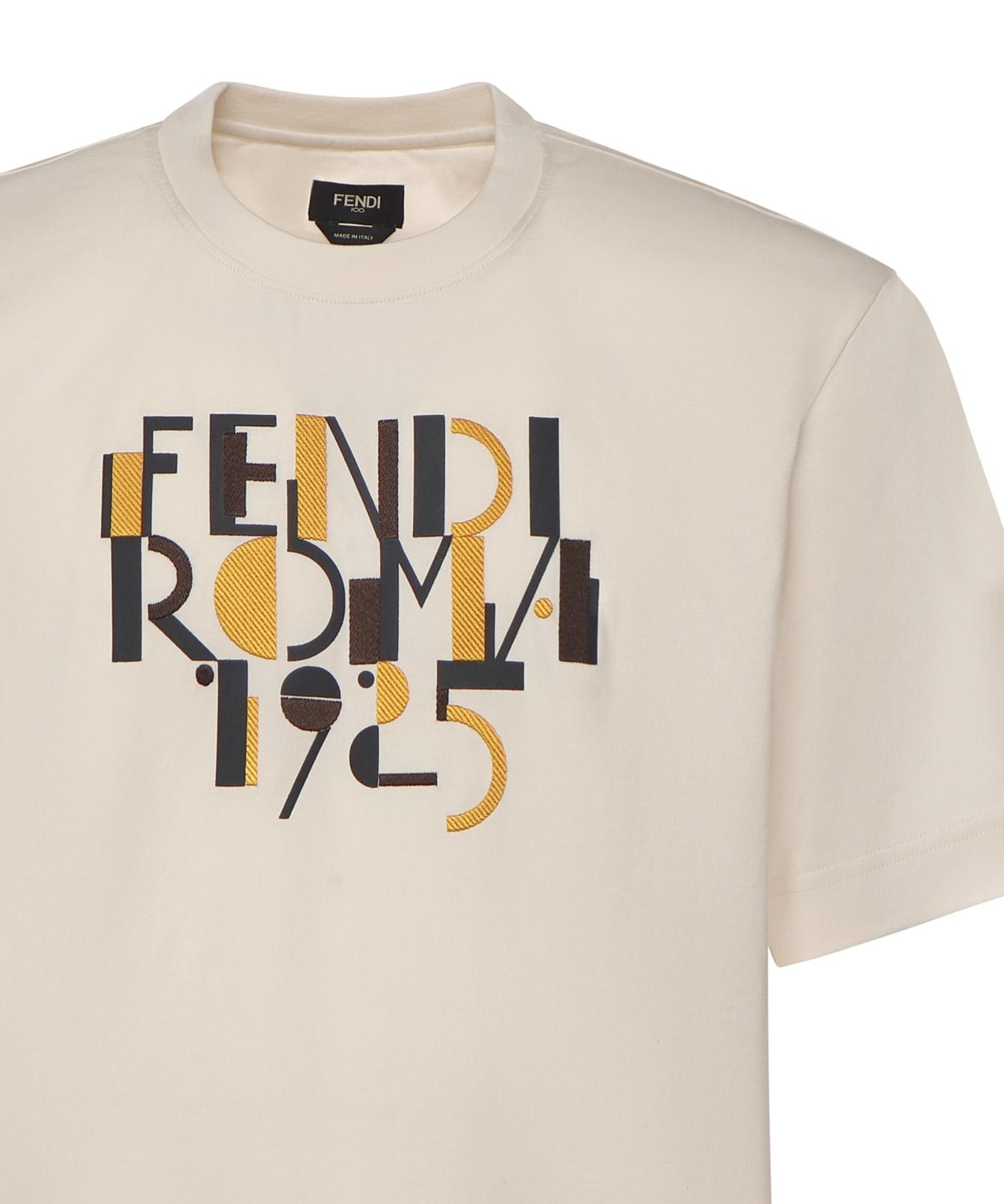 T-shirt in cotone con  stampa logo FY0936 AVOHF1J7C FENDI 
