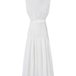 Abito midi smanicato con pieghe e cut-out 106828 A2LDZ05 PINKO 
