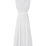 Abito midi smanicato con pieghe e cut-out 106828 A2LDZ05 PINKO 