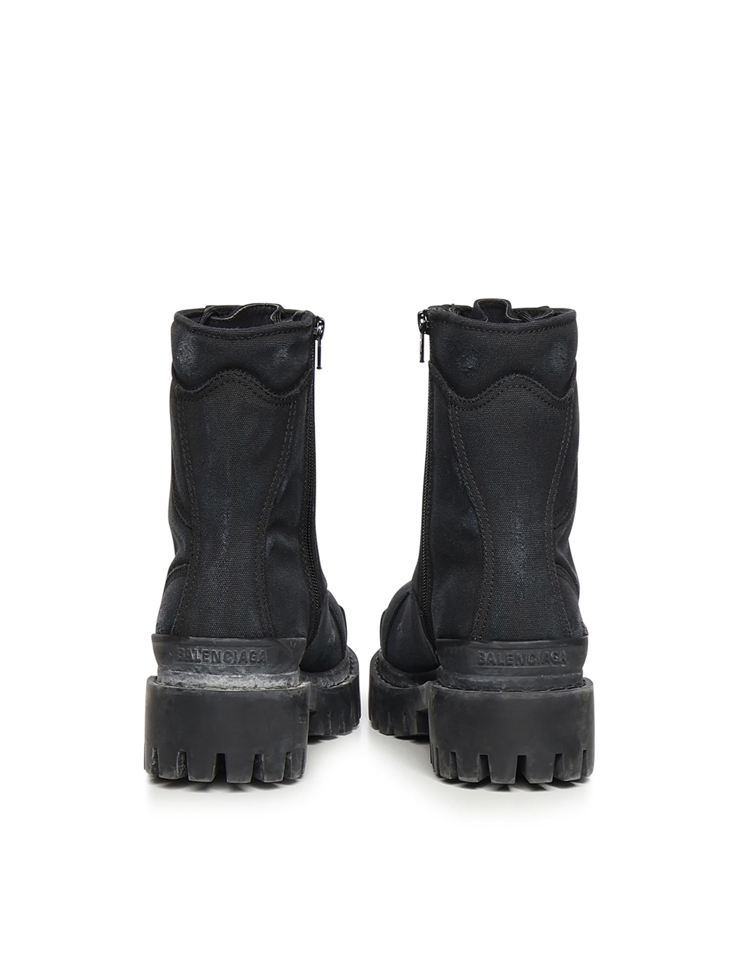 Stivali Combat Strike in tela di cotone 845015 W2H111000 BALENCIAGA 