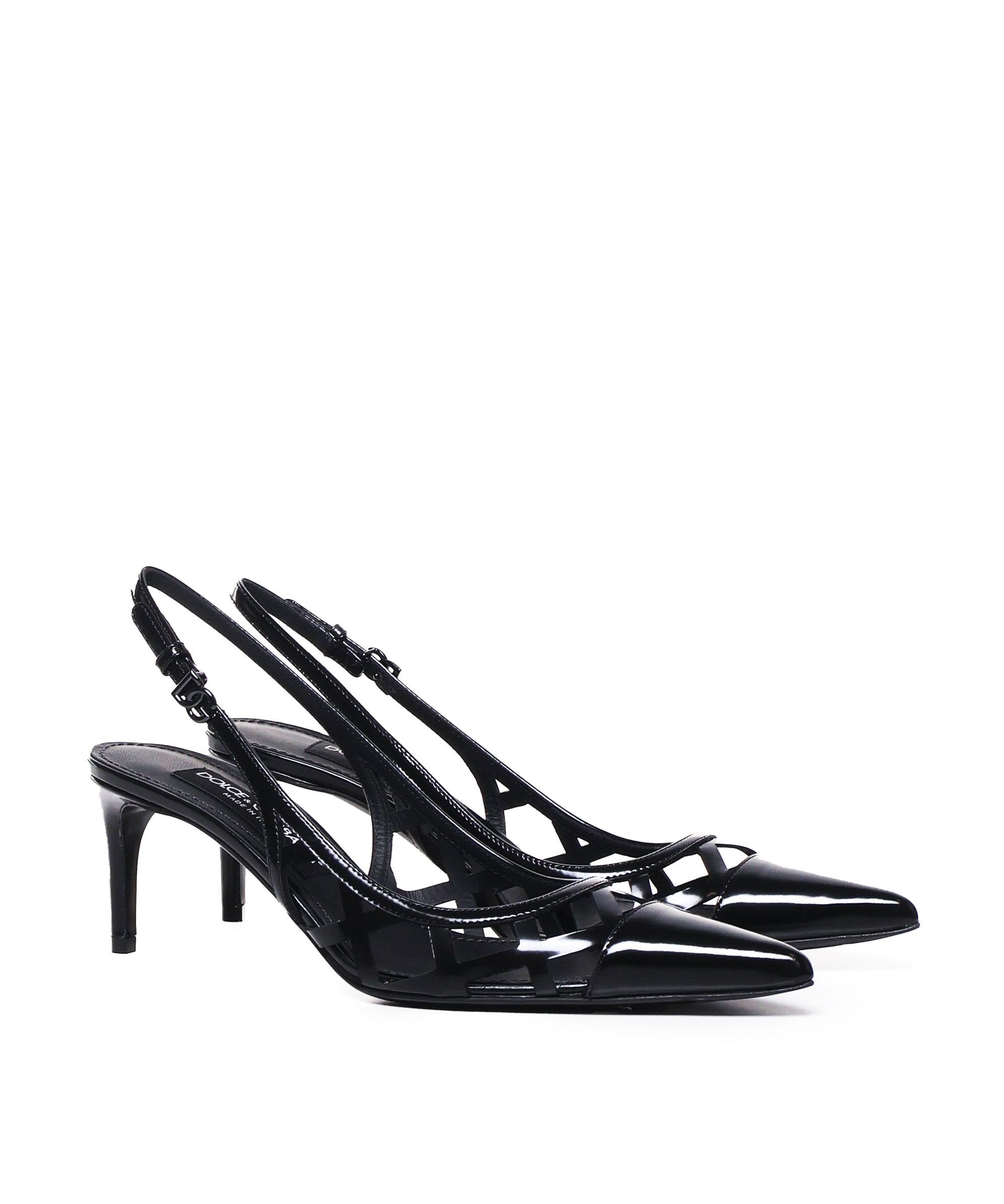 Slingback in pelle di vitello lucida CG0778 A103780999 DOLCE & GABBANA 