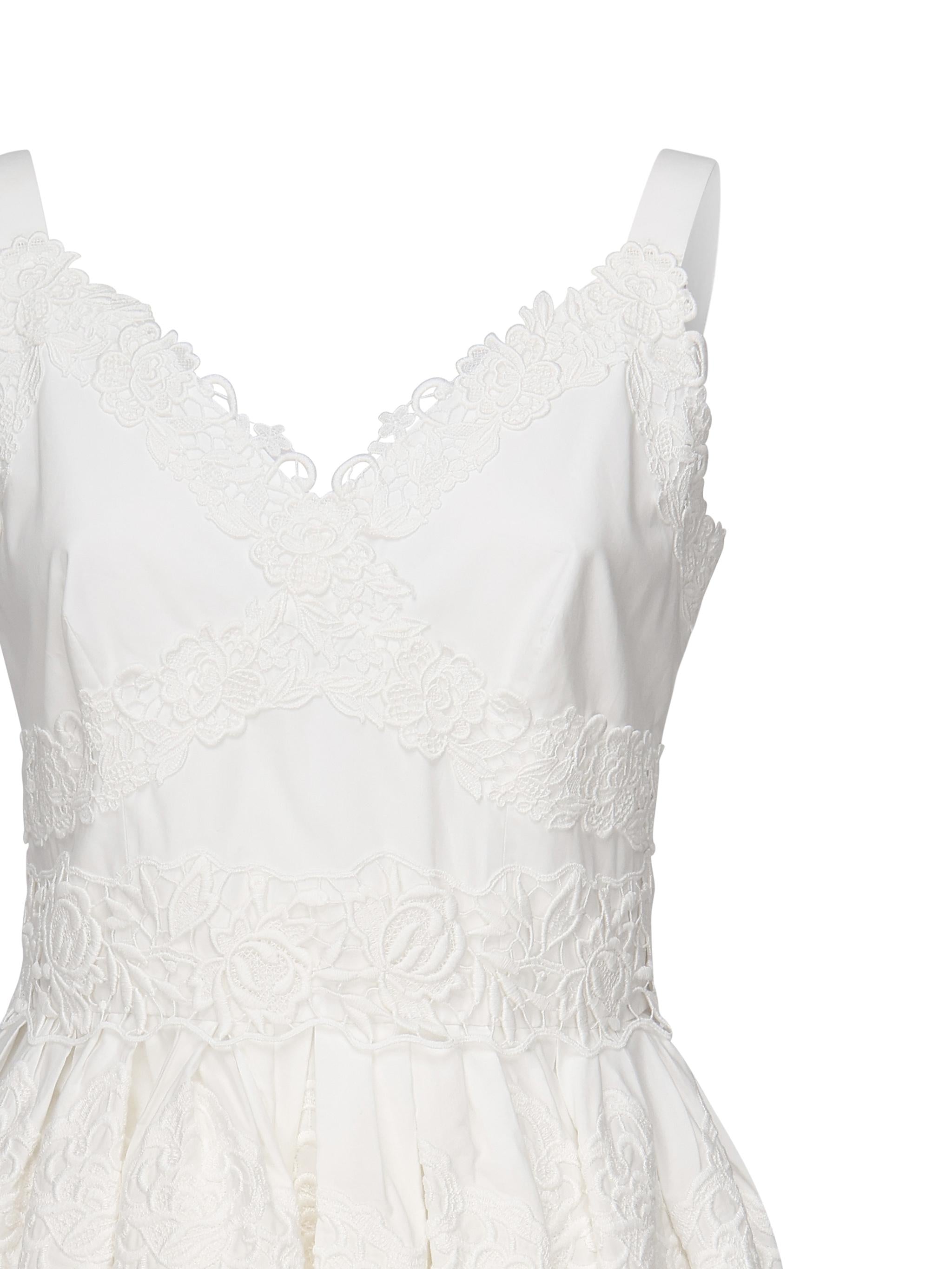 Abito midi in cotone con ricami F6C3QZ FGMFEW0111 DOLCE & GABBANA 