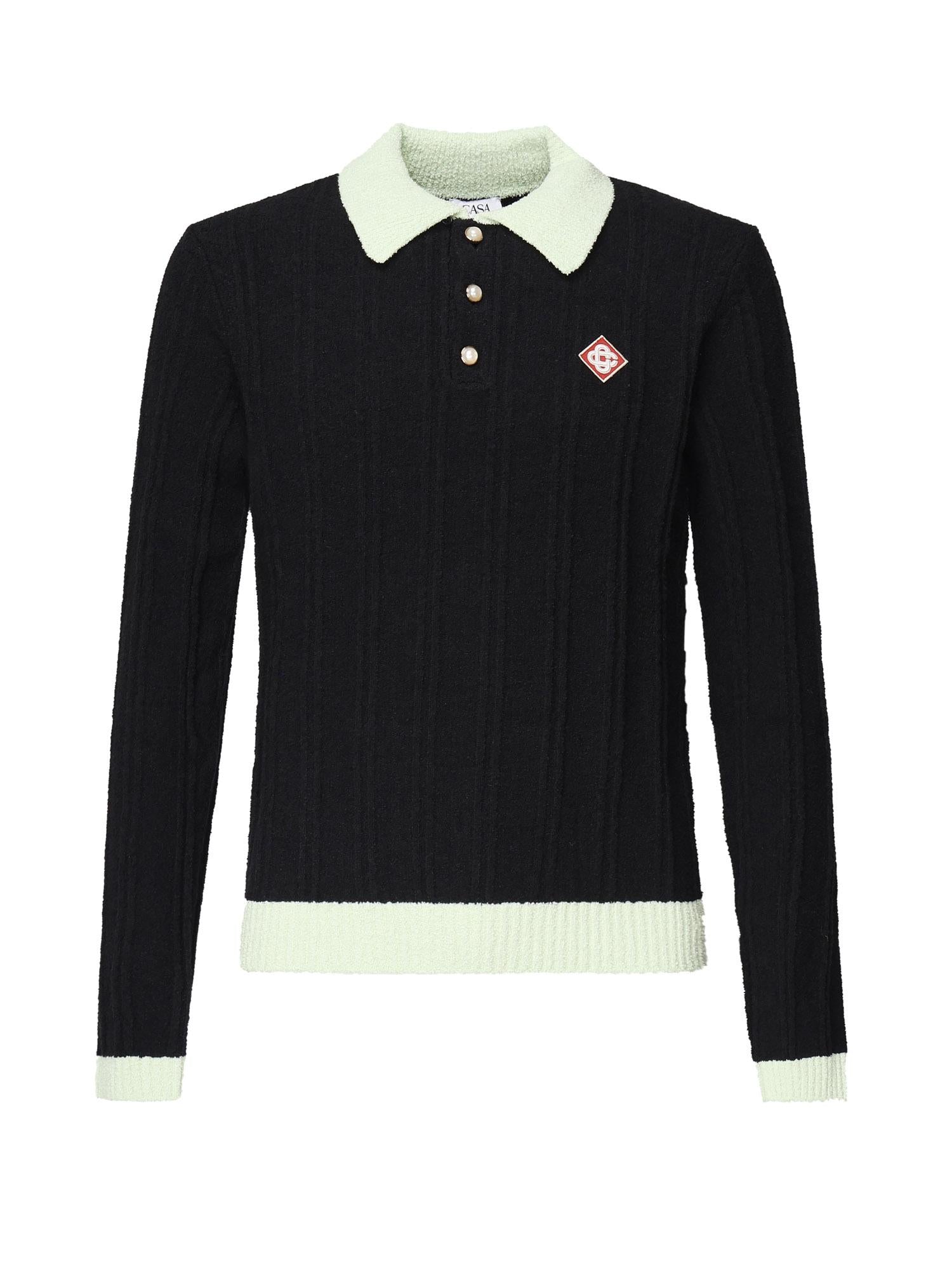Polo in bouclé con logo MPF25KW100001  CASABLANCA 