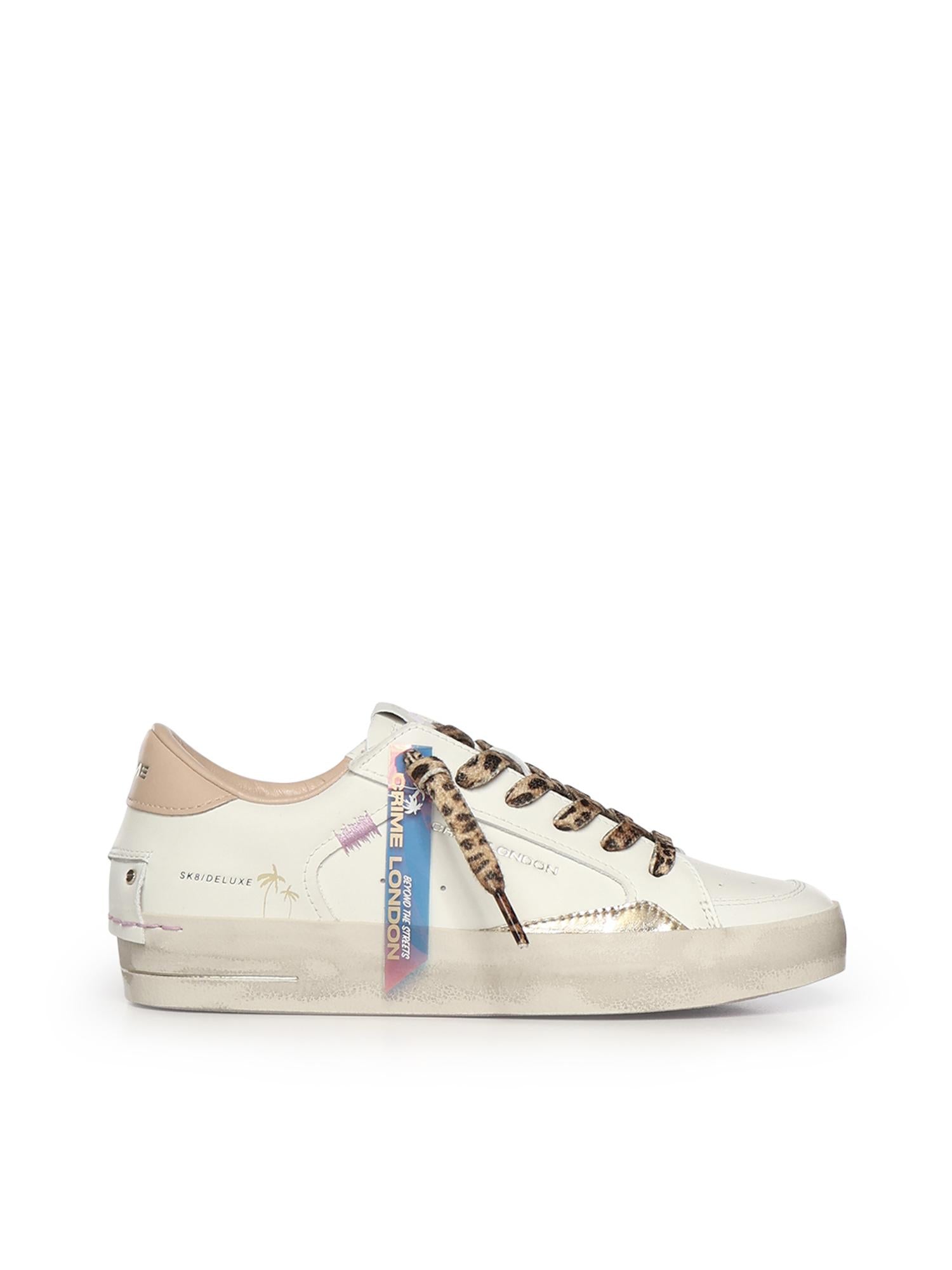 Sneaker Sk8 Deluxe in pelle 29101PP8B WHITE CRIME LONDON 