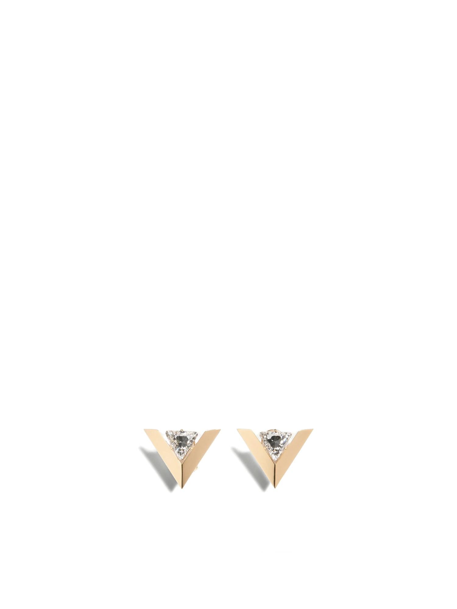 Orecchini Je Les V in metallo e cristalli<BR/><BR/> 7W0J0AX6 YCW9MN VALENTINO GARAVANI 