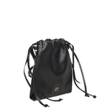Borsa a spalla Mini Slouchy Bag in pelle con logo 105362 A0QOZ99Q PINKO 