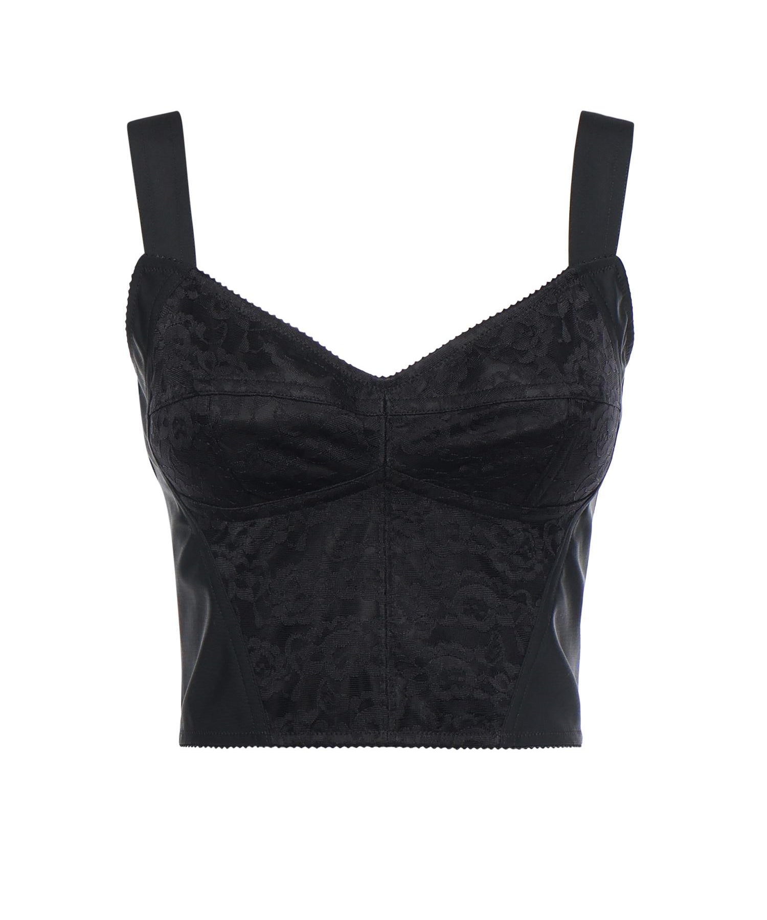 Top bustier in guaina jacquard e pizzo F7T19T GDCLQN0000 DOLCE & GABBANA 
