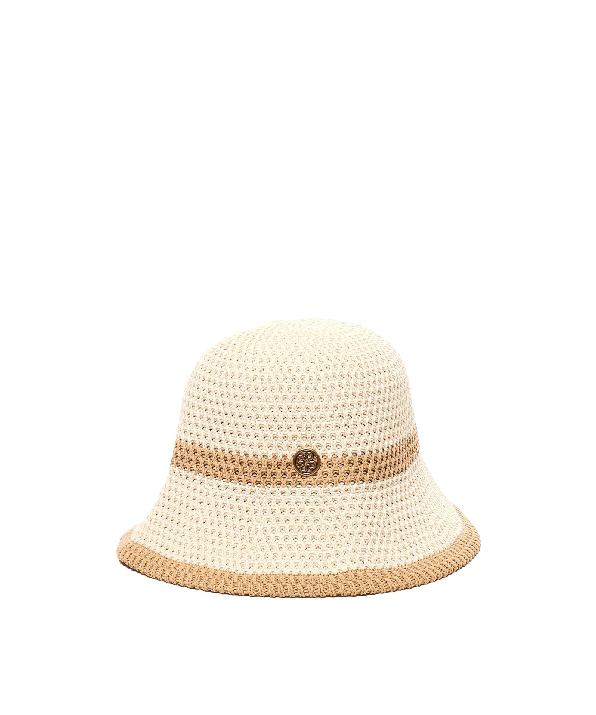 Cappello Angelica<BR/><BR/> 73CA90801 ANGELICANATURALE/CUOIO V° 73 