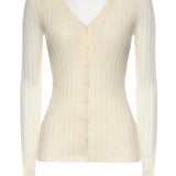 Cardigan in maglia leggera a coste 106321 A34BC14 PINKO 