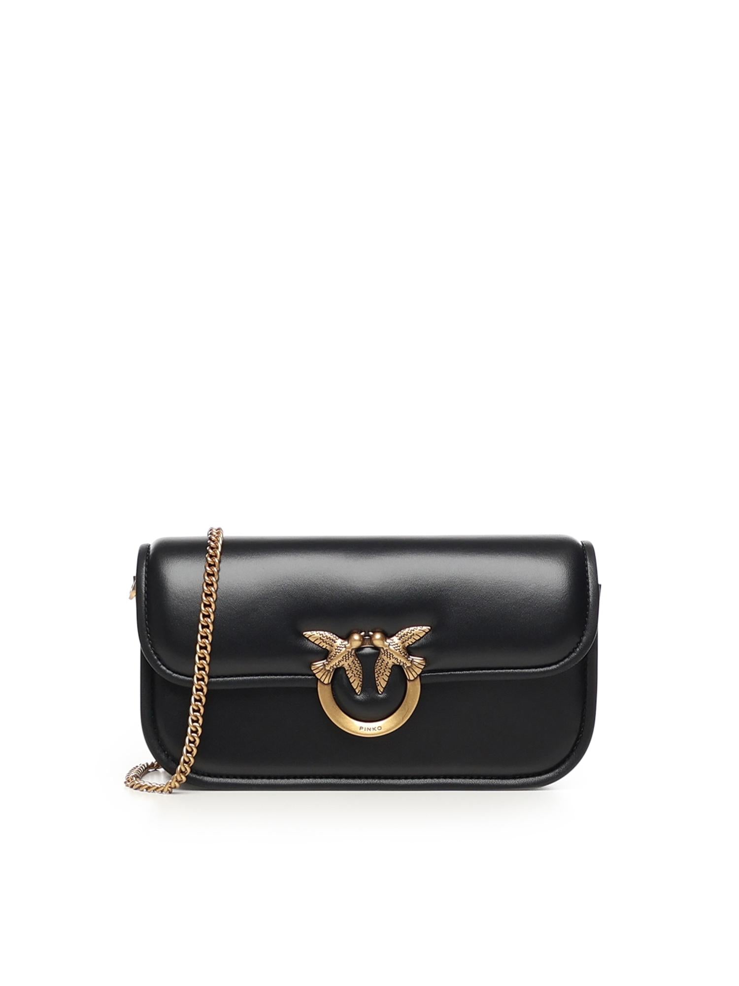 Borsa a tracolla piccola Love Bag Box in nappa 105083 A26LZ99Q PINKO 