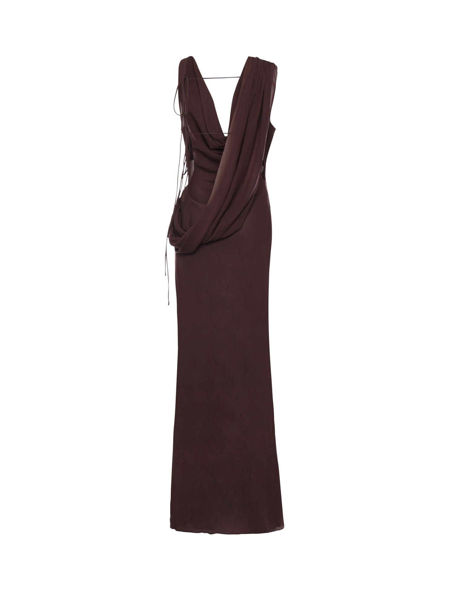 Abito lungo Minerva T190139A TNS038AUBERGINE THE ANDAMANE 