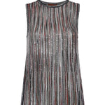 Top in misto viscosa a costine con paillettes DS26SK0S BK01H1SMSMB MISSONI 