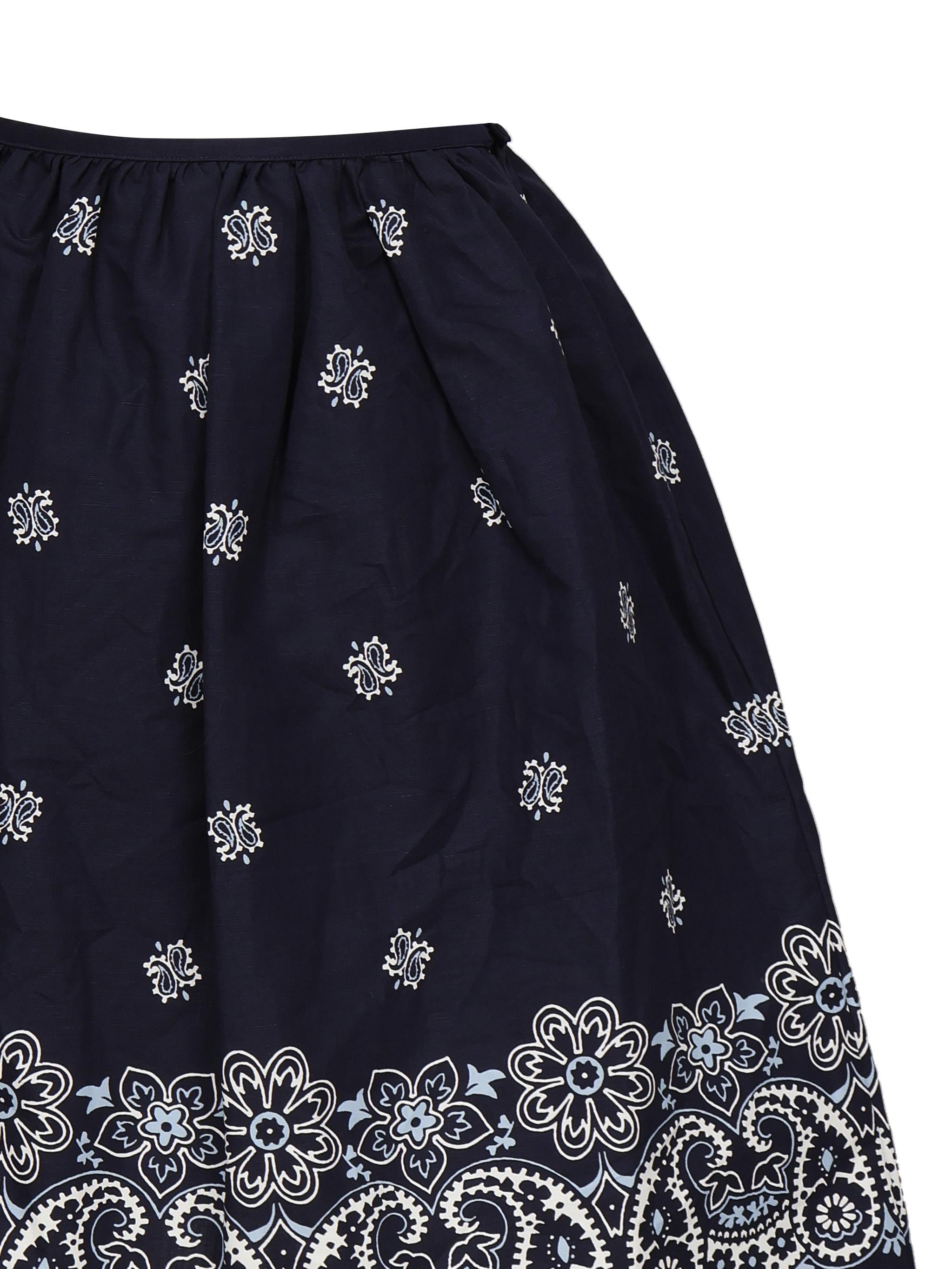 Gonna in popeline fiammato con stampa<BR/> MG2425 17X0F022X MIU MIU 