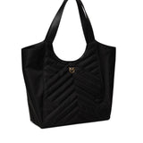 Borsa shopper in tessuto trapunta puzzle 104536 A1EUZ99Q PINKO 
