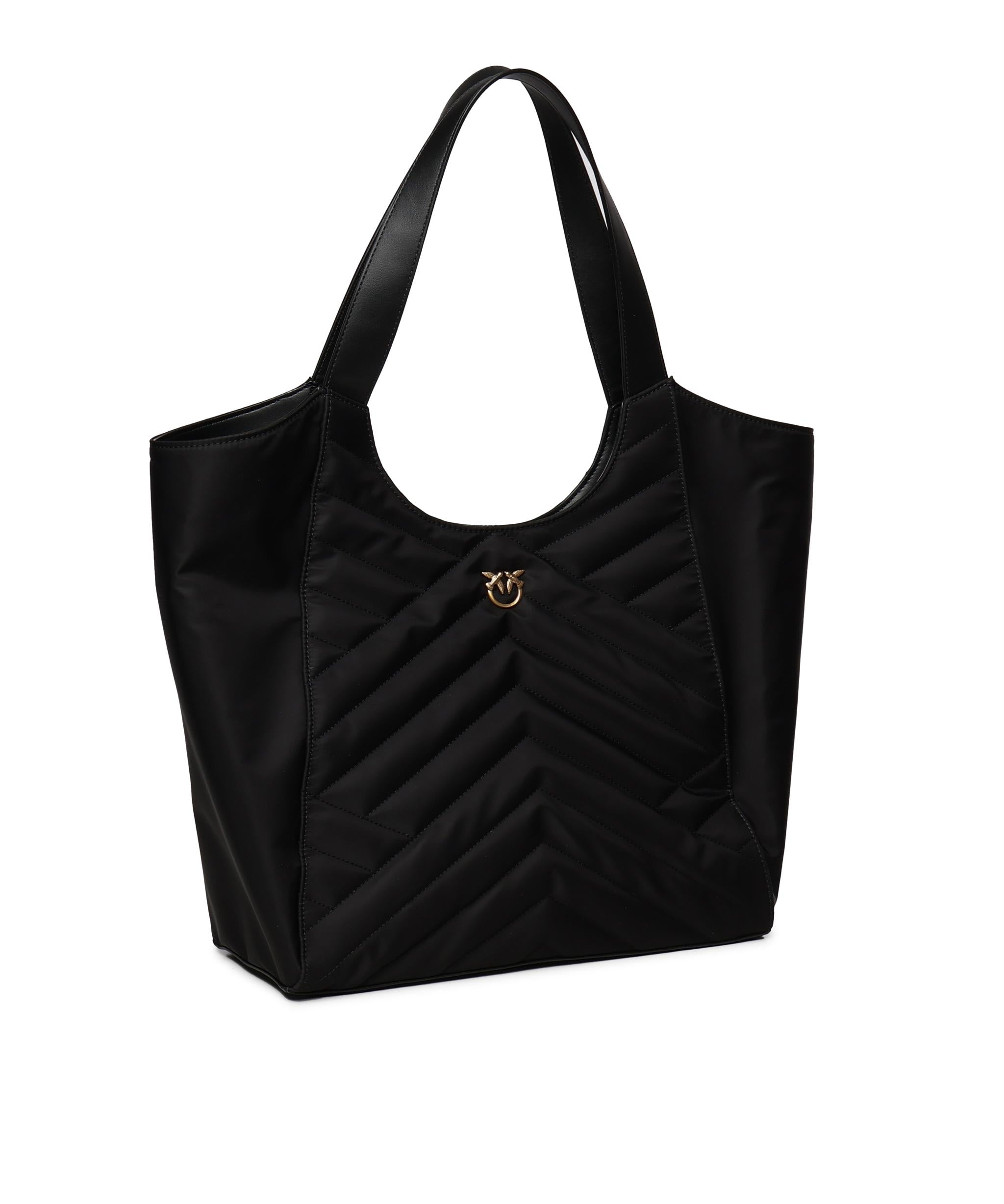Borsa shopper in tessuto trapunta puzzle 104536 A1EUZ99Q PINKO 