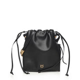 Borsa a spalla Mini Slouchy Bag in pelle con logo 105362 A0QOZ99Q PINKO 