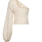 Top con maniche drappeggiate RS26207T C SELF-PORTRAIT 