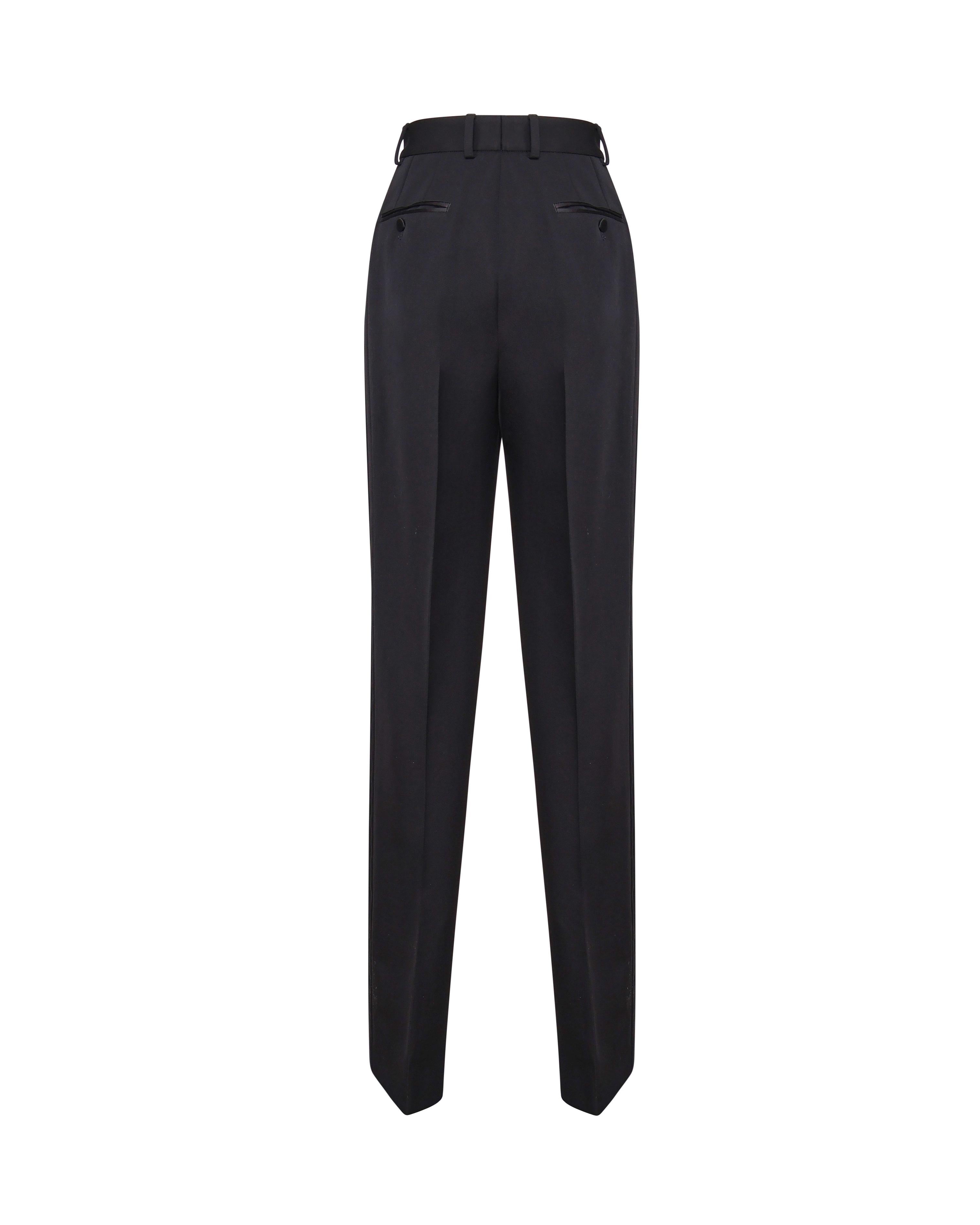 Pantaloni tuxedo in gabardina di lana FTC8ZT FU21EN0000 DOLCE & GABBANA 
