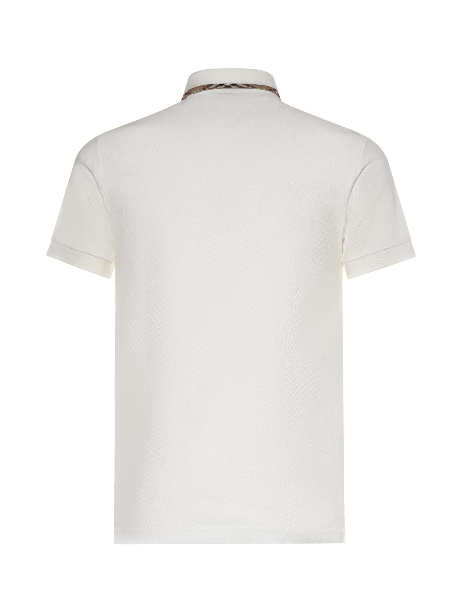 Polo in cotone con finiture Check 8126955 B7078 BURBERRY 