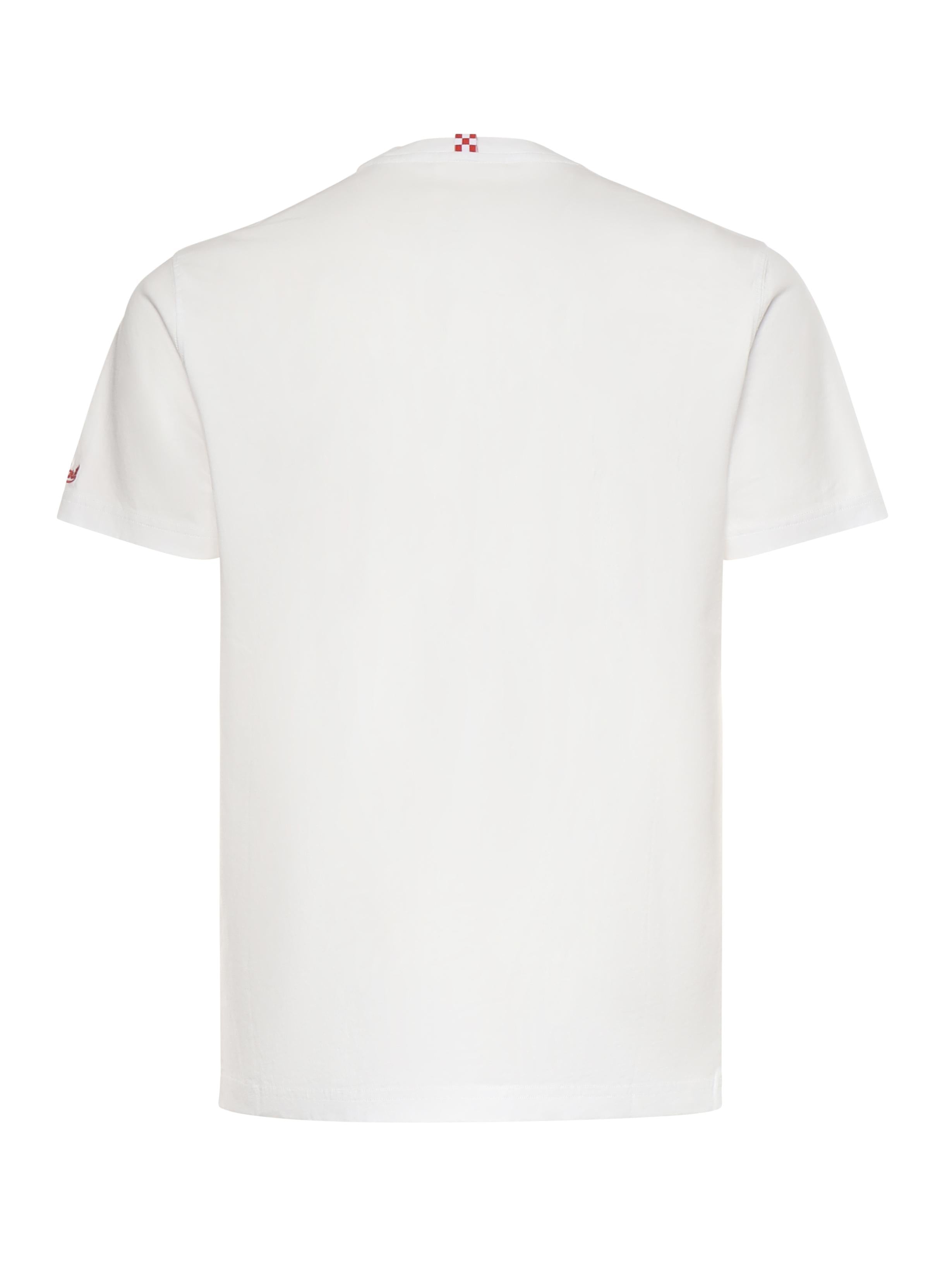 T-shirt in cotone con ricamo POT0001 00163L MC2 SAINT BARTH 