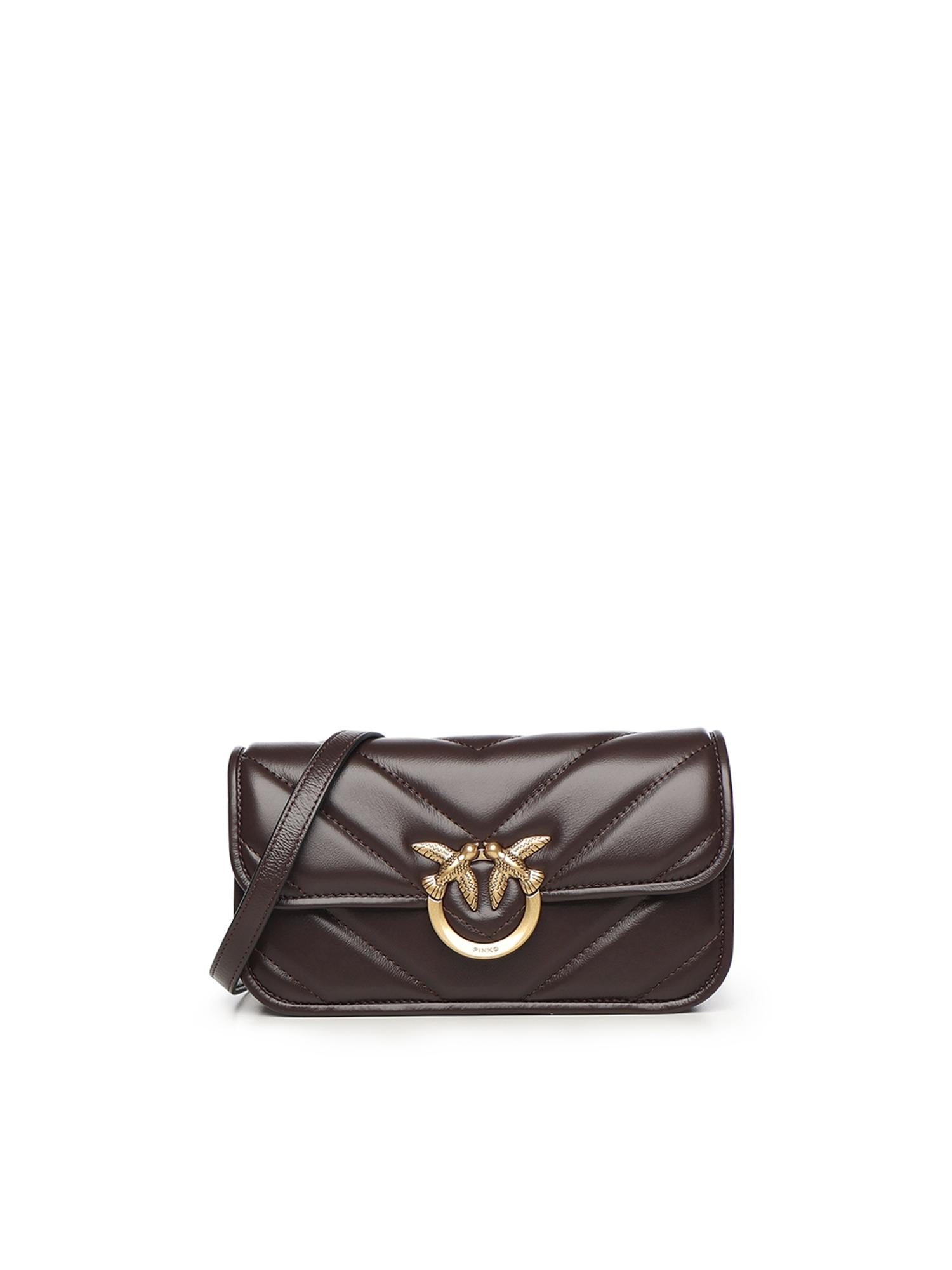Borsa Love Box Horizontal in pelle chevron 105083 A2W2LA7Q PINKO 