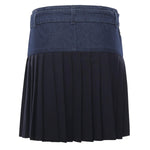 Minigonna in denim e tela di lana G594 DS0345MLQ1800 DONDUP 