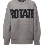 Maglione in misto lana con logo lavorato a maglia 114641 039 ROTATE 