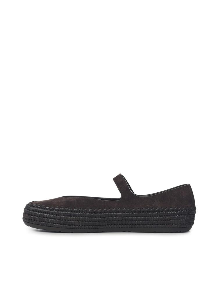 Mary Jane Rio in pelle scamosciata e rafia LBV3466X02 3110 LOEWE 