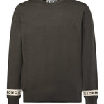 Maglione in misto viscosa con logo<BR/> UMA25035MA DEEP FOREST RICHMOND X 