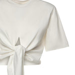 T-shirt cropped in cotone 26SSNTP-0002 BIANCO NINEMINUTES 