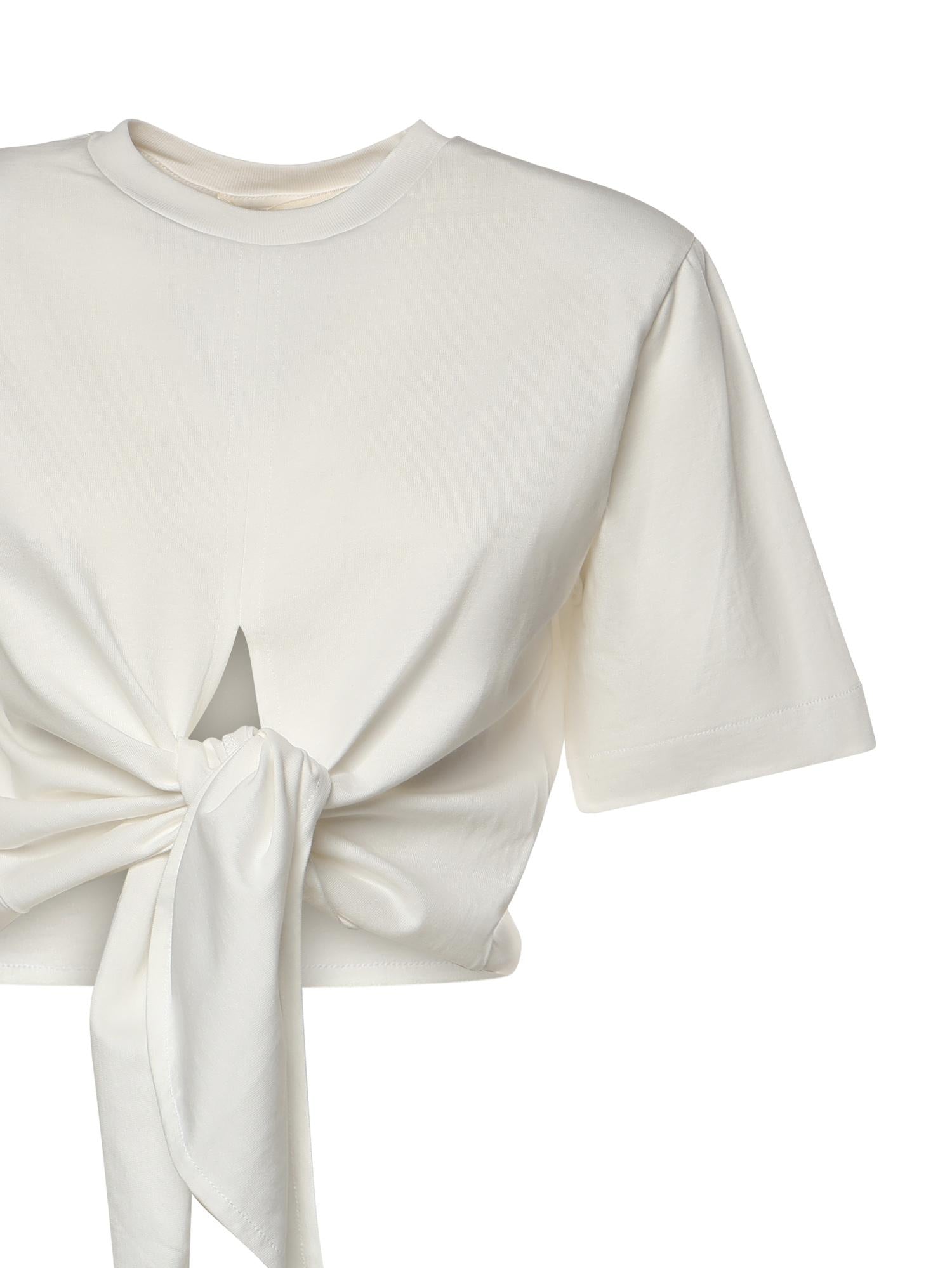 T-shirt cropped in cotone 26SSNTP-0002 BIANCO NINEMINUTES 