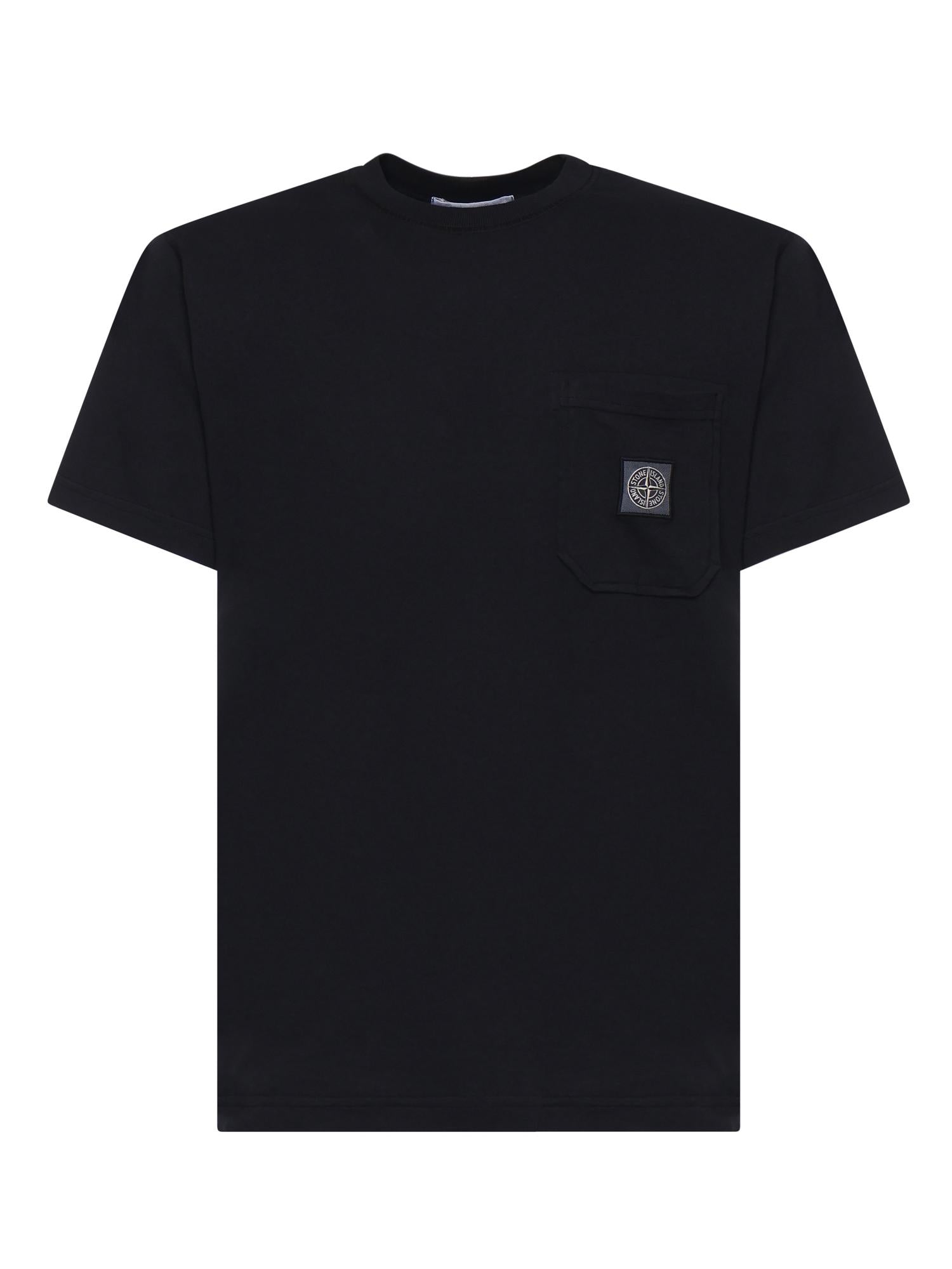 T-shirt con patch Compass L1S152100032 S0057V0020 STONE ISLAND 