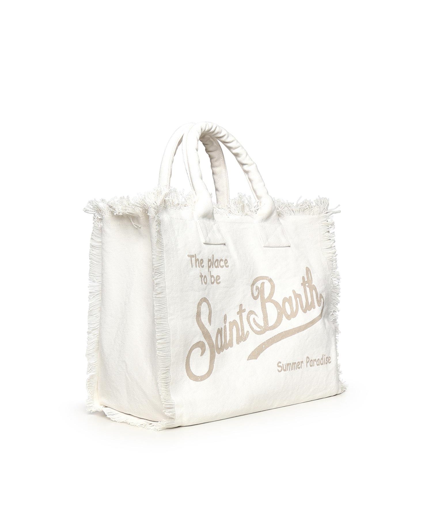 Borsa Vanity in canvas con frange VANI001 08246L MC2 SAINT BARTH 
