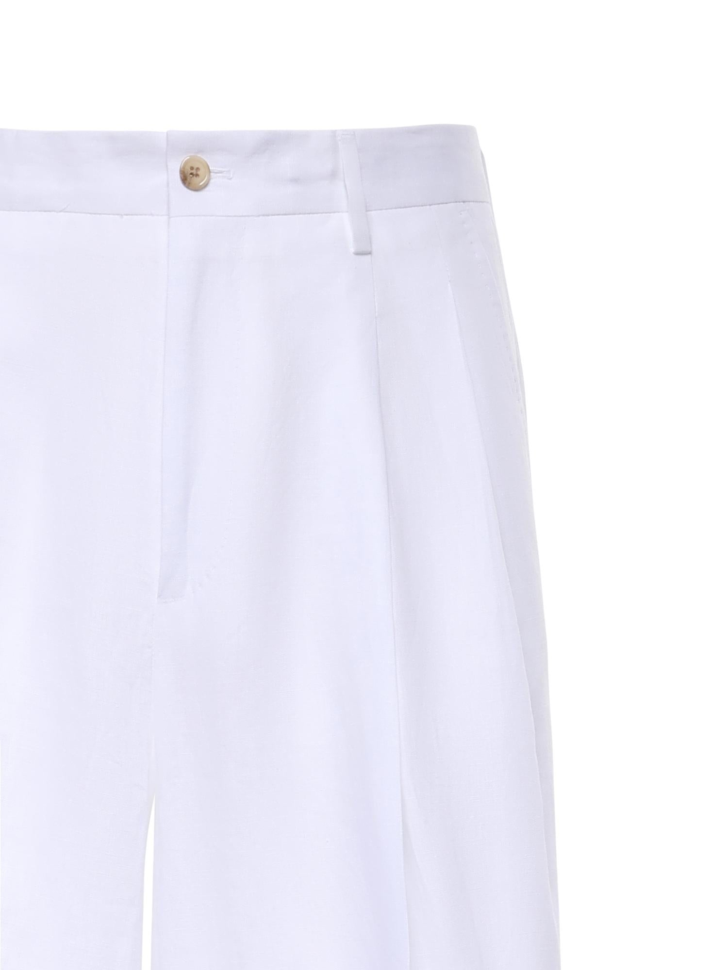 Pantaloni in tela di lino GP20WT FU4JBW0800 DOLCE & GABBANA 
