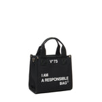 Borsa tote Responsability in canvas e ecopelle 73BS6AF02 RESPONSIBILITY BISNERO V° 73 